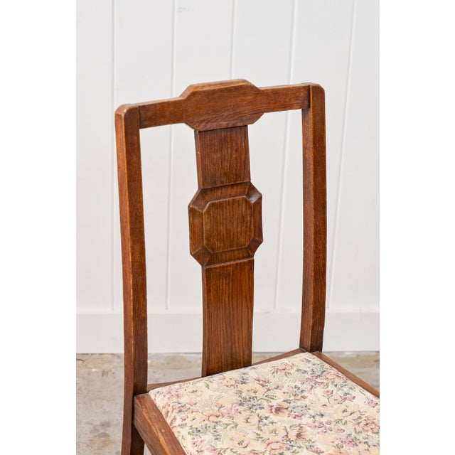 Antique English Oak Carved Back Chair For Sale - Image 9 of 10