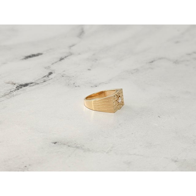 2020s Solitaire Diamond Nugget Ring, Size 9 For Sale - Image 5 of 6