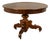Antique Round Carved French Empire Walnut Pedestal Dining Center Table 1850 For Sale
