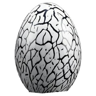 Small White & Black Egg Sculpture from VGnewtrend For Sale