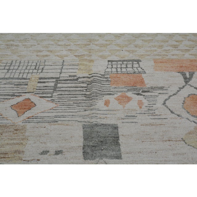 Moroccan Hand Knotted Wool Rug, 10'x13'9" For Sale - Image 4 of 7
