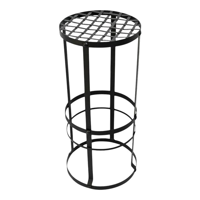 Woven Iron Seat Bar Stool For Sale