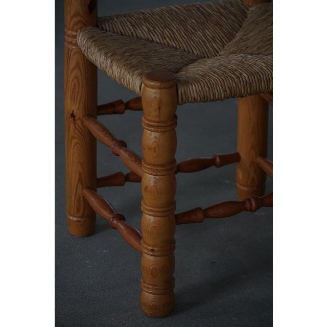 Modern Brutalist French Chairs in the style of Charles Dudouyt, 1960s, Set of 6 For Sale - Image 12 of 18