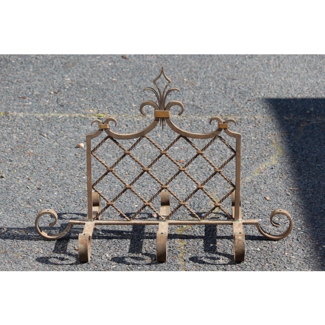 Royal Lily Wrought Iron Grids, Set of 2 For Sale - Image 15 of 18
