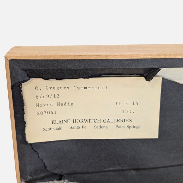 1980s C. Gregory Gummersall 1989 Original Mixed Media Abstract For Sale - Image 5 of 6
