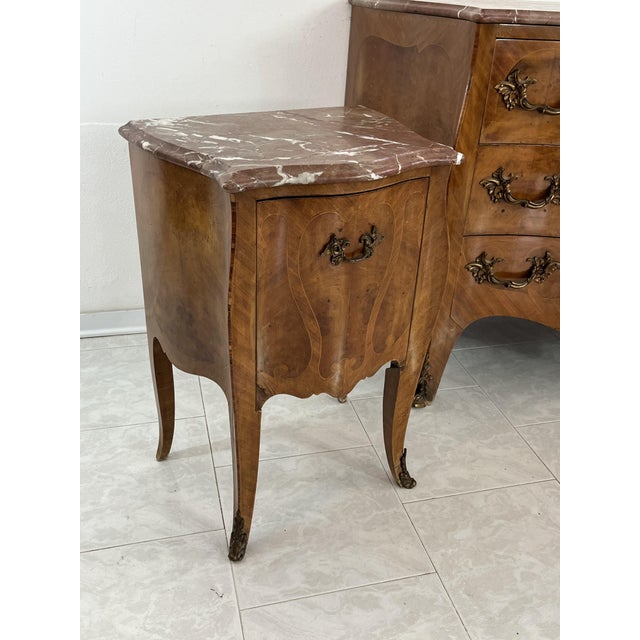 Mid-Century Louis XV Chests of Drawers and Nightstands, 1950s, Set of 3 For Sale - Image 11 of 18