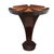 Art Deco Petite Teak and Rosewood Demi-Lune Console Table For Sale - Image 4 of 5