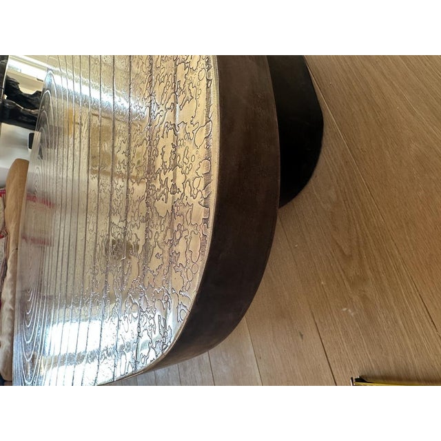 Low Table Texturized Brass Top in the style of Ado Chale, France, 1970 For Sale - Image 12 of 16