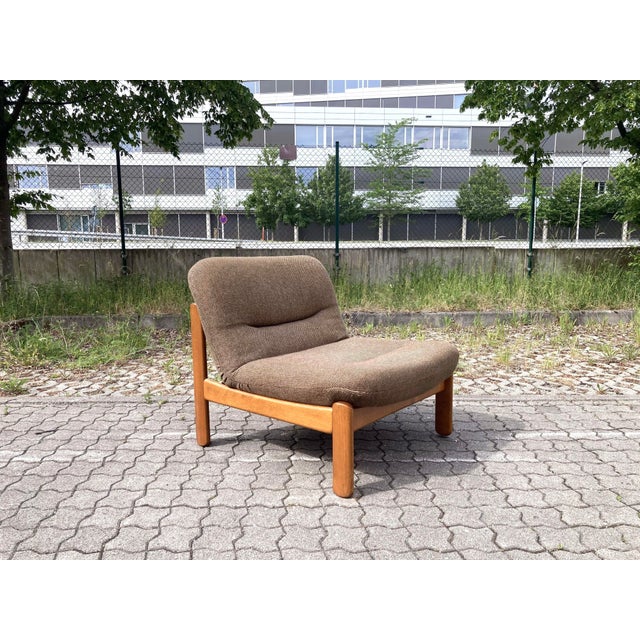Mid-Century Easy Chair in Teak-Stained Beech, 1970s For Sale - Image 9 of 9