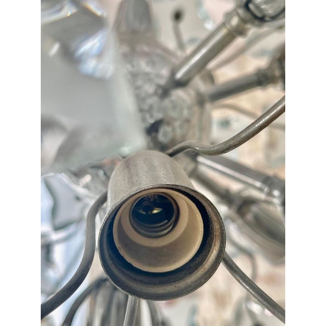 Sputnik Cut-Glass 13-Bulb Chandelier attributed to Fontana Arte, 1960s For Sale - Image 12 of 13