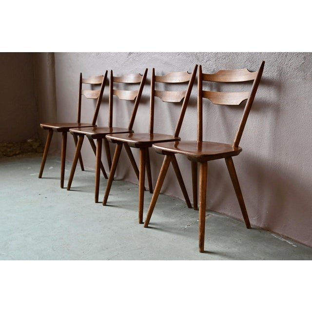 Vintage Scandinavian Bistro Chairs, 1960s, Set of 4 For Sale - Image 6 of 14