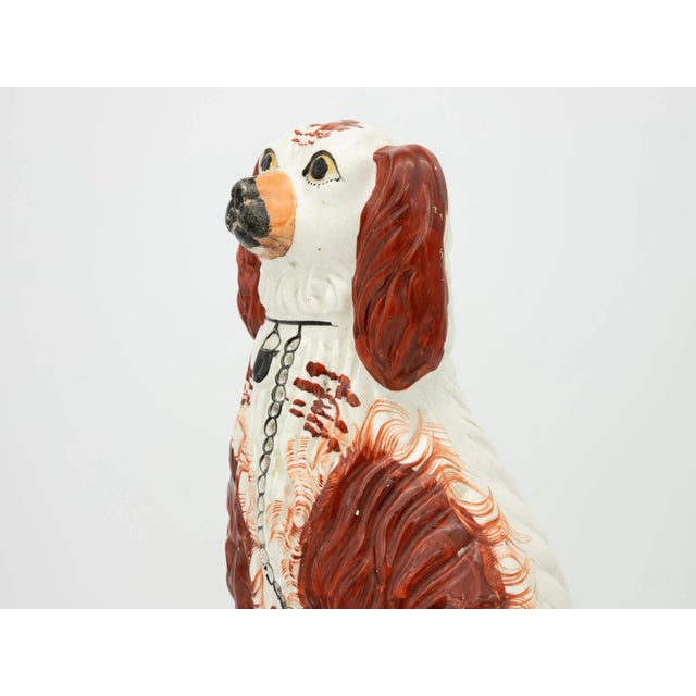 Vintage English Staffordshire Dog For Sale - Image 10 of 11