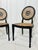 Wood Pair of Mid 20th Century Italian Neoclassical Style Walnut & Cane Chairs With Medallion Backs For Sale - Image 7 of 7