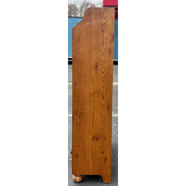 Wood Broyhill Attic Heirlooms Fatmhouse Oak Bookshelf For Sale - Image 7 of 10