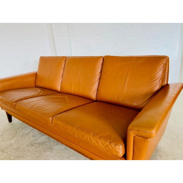 Mid-Century Danish 3 Person Sofa in Cognac Leather from Nili Stoppmøbler, 1970s For Sale - Image 12 of 18