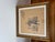 Asian Antique Framed Chinese Woodblock Watercolor Painting on Rice Paper Depicting a Traditional Street Vendor From the Qing Dynasty Era For Sale - Image 3 of 5