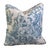 French Provincial French Blue Countryside Pastoral Toile Feather/Down Double Sided Pillow For Sale - Image 3 of 7
