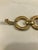 Metal 1970s Crown Trifari Textured Gold Link Bracelet For Sale - Image 7 of 14