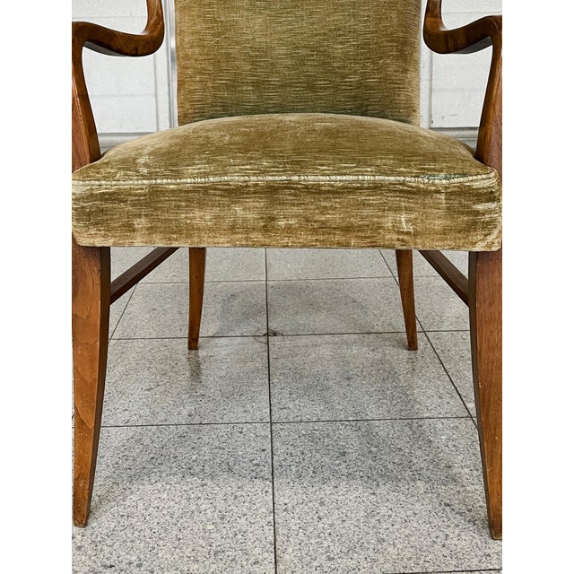 Mid-20th Century Paolo Buffa Walnut Armchairs - A Set of 4 For Sale - Image 10 of 12