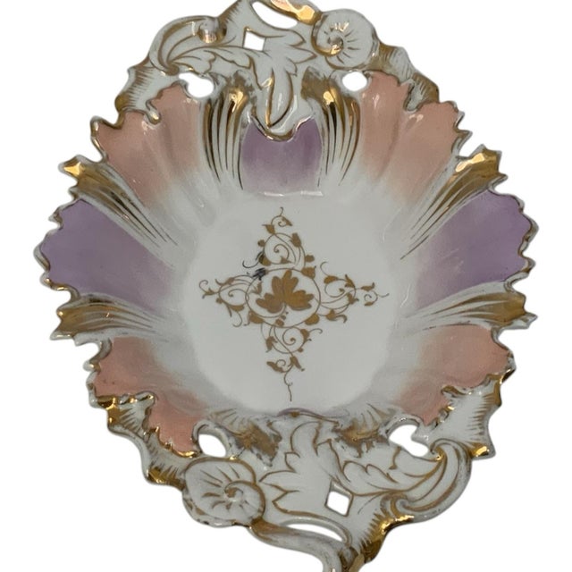 Late 19th Century Antique Carl Tielsch c.t. Altwasser Porcelain Rococo Revival Centerpiece Bowl Germany C. 1890–1910 For Sale - Image 5 of 9