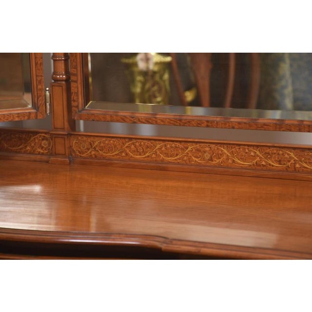 Metal Satinwood Inlaid Dressing Table, 1890s For Sale - Image 7 of 11