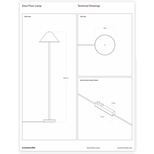 Mid-Century Modern Peach & Black Floor Lamp For Sale In New York - Image 6 of 7