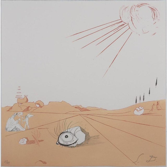 Salvador Dali, Nude, Iberian Landscape, Surrealist Dream, 1980, Engraving For Sale - Image 7 of 7