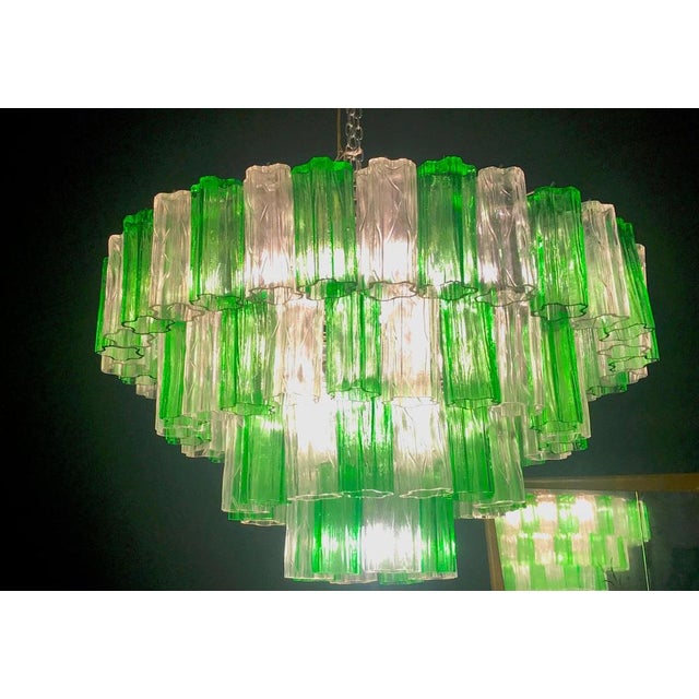 This outstanding chandelier with rare color combination considering the uniqueness with Emerald and ice color precious...