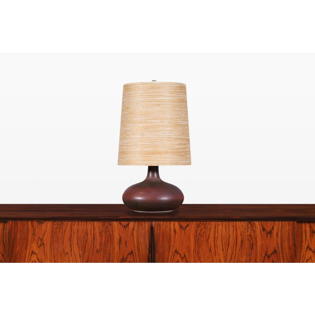 Mid-Century Modern Ceramic Table Lamps by Lotte and Gunnar Bostlund For Sale In Los Angeles - Image 6 of 9