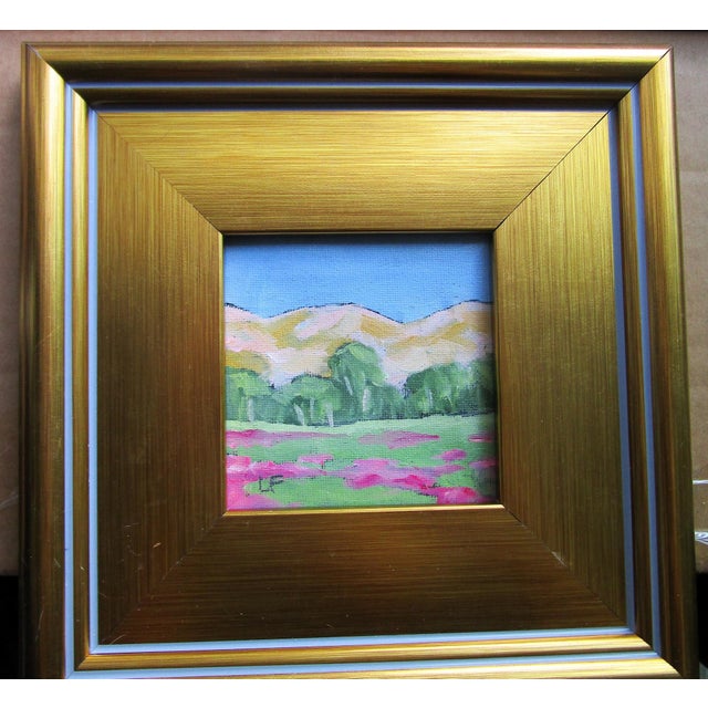 Contemporary Framed 4x4 California Valley Lynne French Landscape O/C For Sale - Image 3 of 4