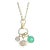 Syna Yellow Gold Three Charms with Evil Eye, Chrysoprase and Diamonds For Sale