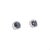 These unique stud earrings have 2 Black Round Cut Diamonds that weigh 5.42 Carats and 48 Round Cut Diamonds that weigh...