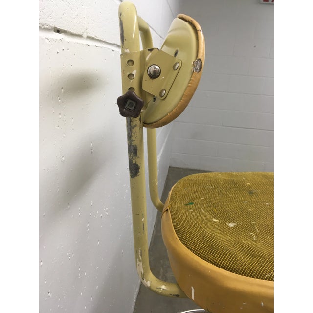 Globe Industrial Tanker Style Drafting Stool for Reupholstery For Sale In Denver - Image 6 of 13