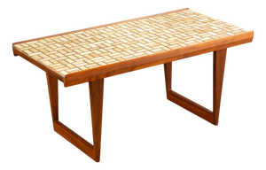 Coffee Table in Teak & Ceramic by Peter Lovig, Denmark, 1950s
