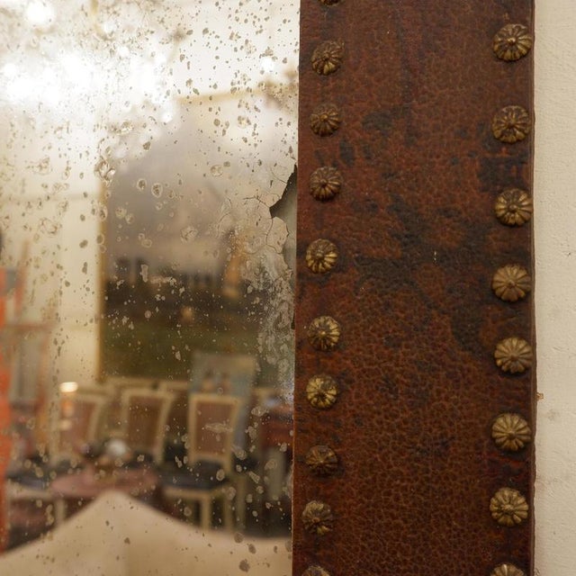 Mid-Century Flower Studded Mirror For Sale - Image 5 of 10