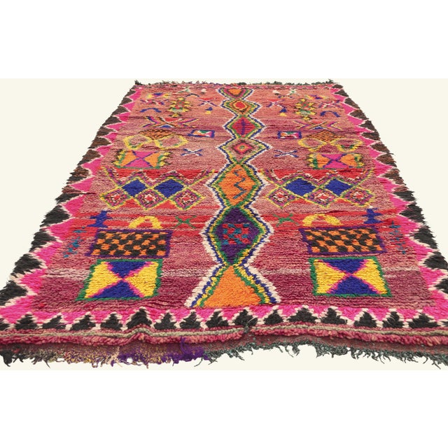 Tribal Vintage Boujad Moroccan Rug, 03'08 X 07'10 For Sale - Image 3 of 10