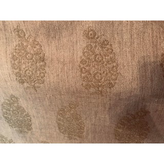 Late 20th Century “Old World Weavers” Woven Paisley Design. Gray/Lime Green Design, Italian Made- 5 Yards For Sale