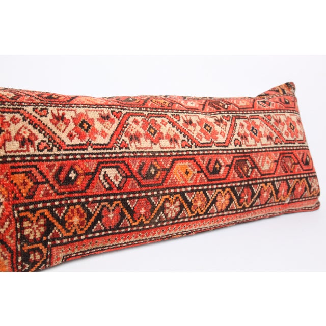 Antique Persian Melahir Cushion Cover – Handwoven 15" X 32" For Sale - Image 9 of 11