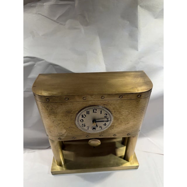 Antique German Arts & Crafts Portico Clock For Sale - Image 9 of 12