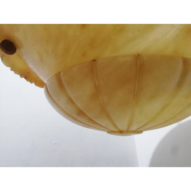 Victorian Style Alabaster Pendant Lamp, 1930s For Sale - Image 6 of 12