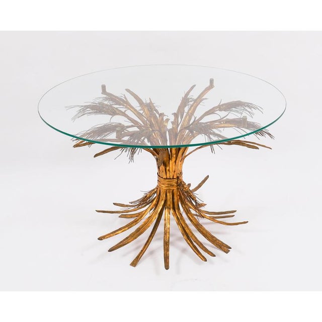 Vintage Hollywood Regency Gilded Wheat-Sheaf Coffee Table, 20th Century For Sale - Image 11 of 14