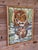 Vintage Boho Safari Tiger Needlepoint Wall Art in Bamboo Trim Frame For Sale - Image 12 of 12