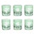 ARTEL Social Butterflies Small Tumbler Glass in Peridot - Set of 6 For Sale