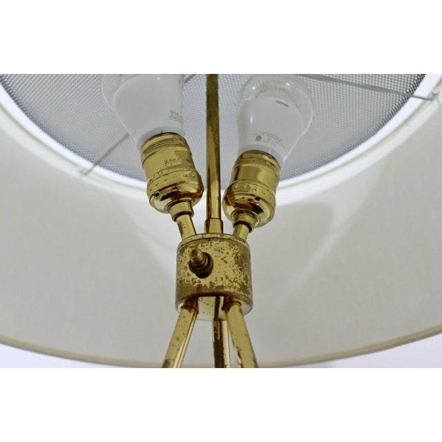 Mid Century Modern 3 Legged Metal Table Lamp 1960s For Sale In Detroit - Image 6 of 8