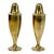 1940s Vintage Art Deco Boho Chic Brass Salt & Pepper Shakers - A Pair. For Sale