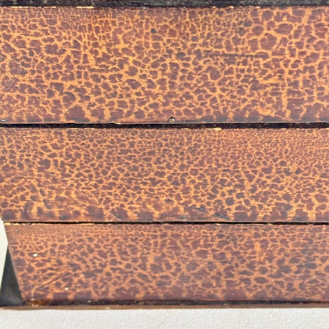 19th Century Small Mantel Top 3 Drawer Wood Americana Chest, Hand Crafted & Constructed For Sale In New York - Image 6 of 12