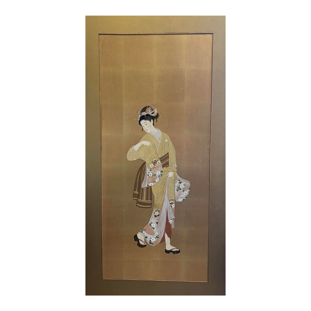 Large Japanese Screen/Panel Art For Sale