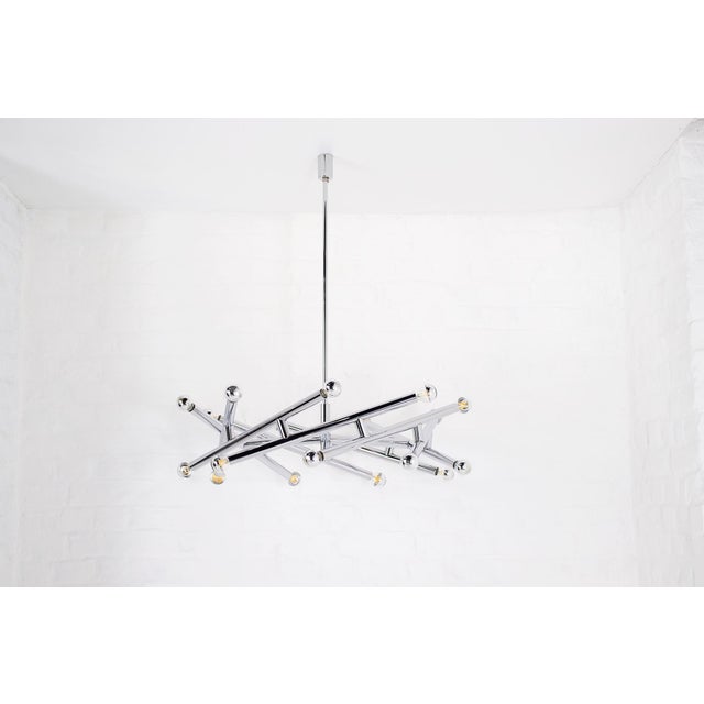Chrome Pendant Light by Gaetano Sciolari, 1970s For Sale - Image 11 of 11