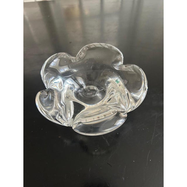 Daum crystal candle holder, signed, 1970s This piece has an attribution mark, I am sure that it is completely authentic...