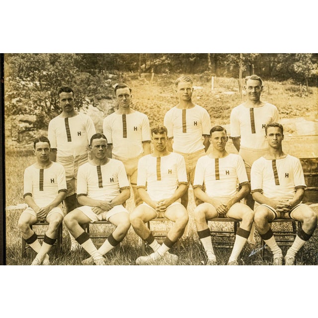 Rare Pair of Framed Antique Harvard University Rowing Crew Photographs Photos Portrait Sports Team Man Cave Home Wall Decor For Sale - Image 12 of 18
